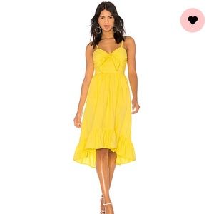 Yellow midi dress